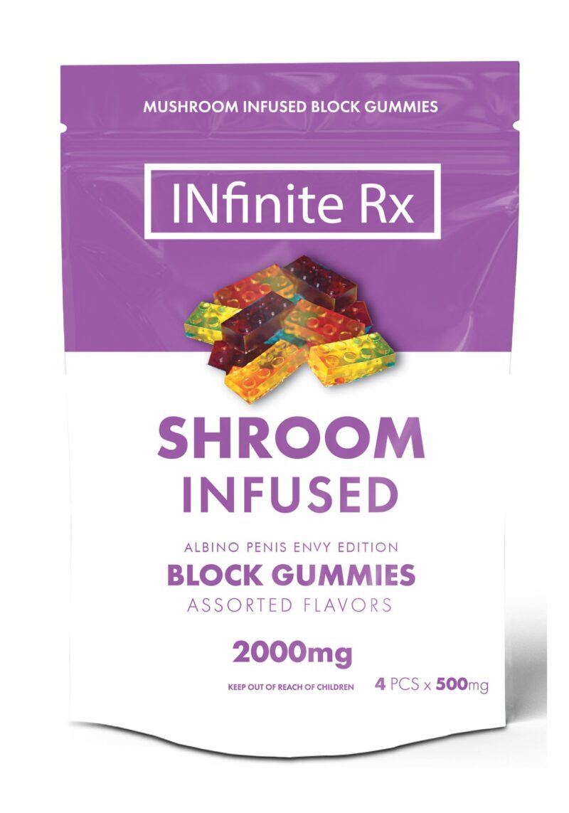 INfinite Rx Shroom Infused Albino Penis Envy Edition Block Gummies Edibles (2000 mg)