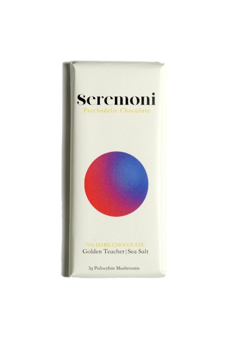 Seremoni Psilocybin Chocolate Bar Edibles (havssalt och gyllene lärarsvampar)